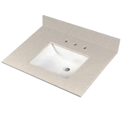 Iced White Vanity Top With Sink