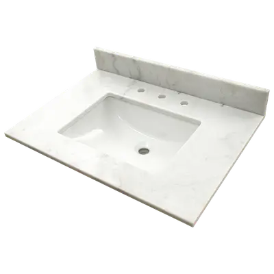 Arabesque Carrara Vanity Top With Sink